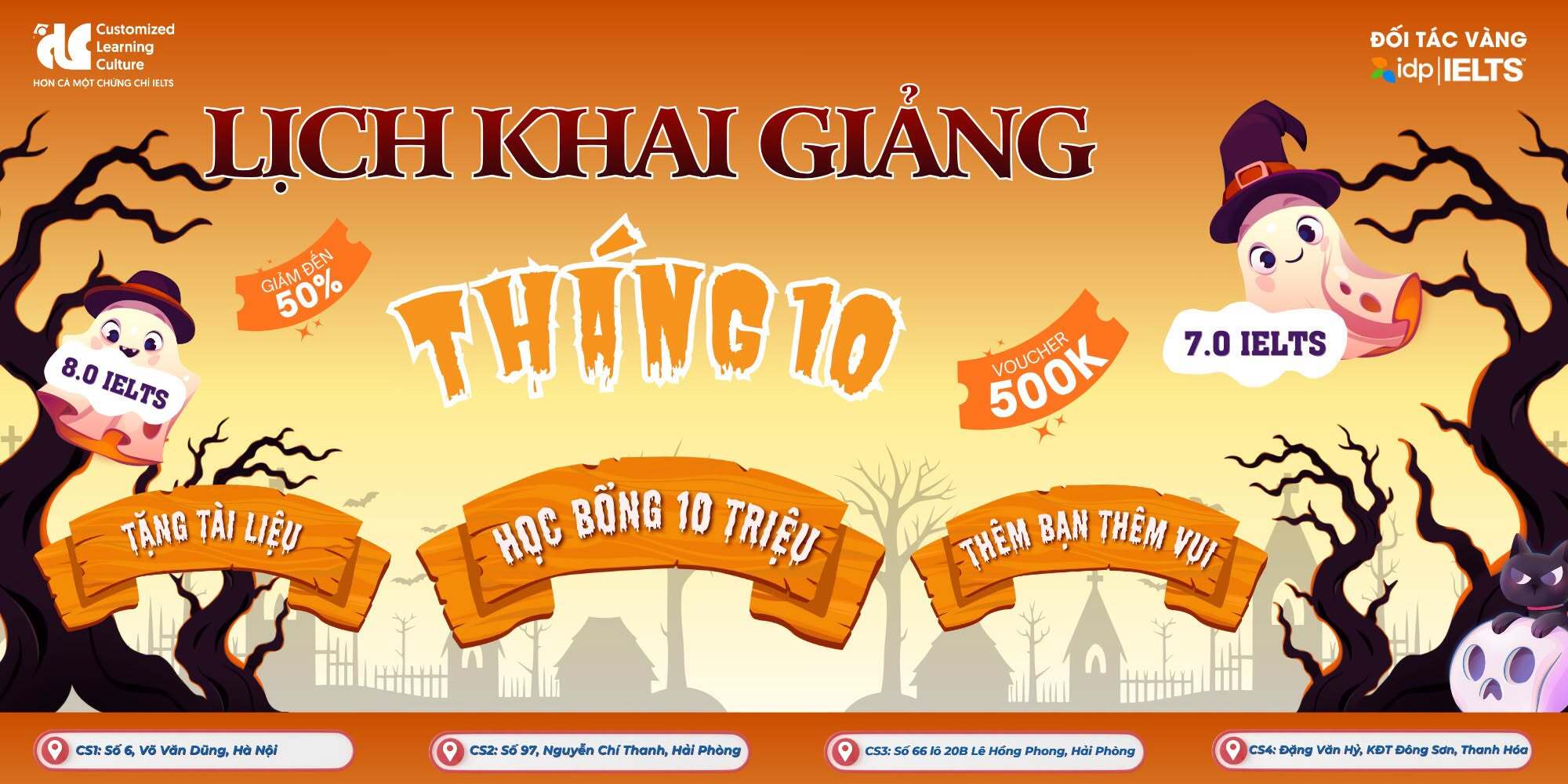 Lịch Khai Giảng T10-2026 IELTS CLC